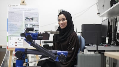 The achievements of Emirati women such as robotics specialist Maha Al Ajmi should be celebrated more, a reader says. (Mona Al Marzooqi / The National )
