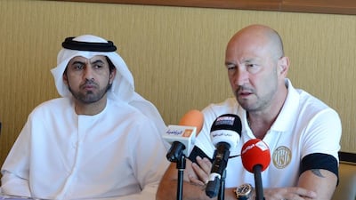 Walter Zenga, who was officially unveiled as the new Al Jazira coach on Sunday, had made an impression on Al Nasr during his time at the Dubai club. Courtesy Al Jazira Sport and Cultural Club