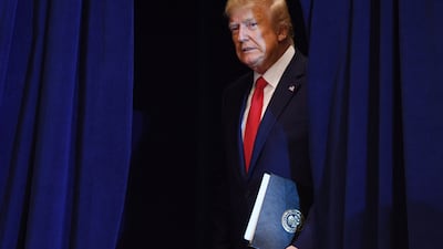 Donald Trump speaks at the UN General Assembly in New York. AFP