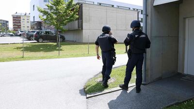 Police and special forces patrol close to Borg Dreierschutzengasse high school. AFP