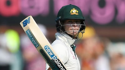 Australia's Steve Smith after reaching 50. AP