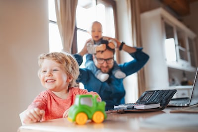 Parents have split duties or travelled separately with children to get through the busy work and home period. Getty Images