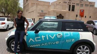 Shamim Kassibawi is happy to drive around the city in a branded vehicle: "And I am not saying this because I am toeing the company line. It is actually a cool car."