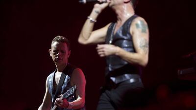 Depeche Mode headlines on the last evening of the Etihad Airways Abu Dhabi Grand Prix held on Yas Island Circuit. Antonie Robertson/The National