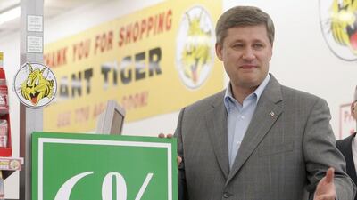The former prime minister Stephen Harper cut the goods and services tax from 7 to 6 per cent, and then to 5 per cent. Tom Hanson / AP Photo