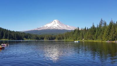Take in Oregon’s calm lakes. Photo by Rosemary Behan