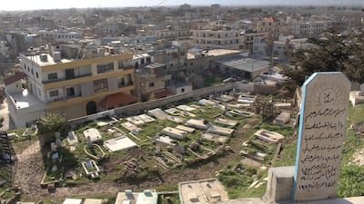 Bar Elias’ crowded hilltop cemetery is too full to take in the bodies of Syrian refugees who die in the town. When Syrians die here, their families must find somewhere else for them to be buried. Josh Wood for The National