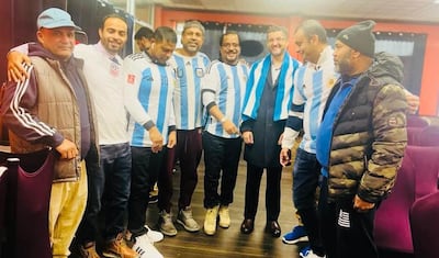 Almost a year into the part-time municipal role, Mayor Ghalib watched the first half of the 2022 Fifa World Cup final with a local Bangladeshi crowd before moving to another lounge to join fellow Yemenis for the rest of the match. Photo: Amer Ghalib