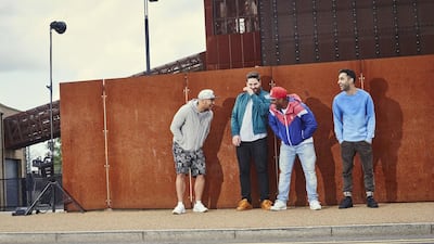 From left, Kesi Dryden, Piers Aggett, Leon Rolle and Amir Amor of Rudimental. Courtesy Ollie Grove