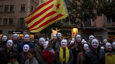 Protests in support of Catalonian politicians continued on Thursday. A German court has ruled that Carles Puigdemont can be released on bail pending a decision on his possible extradition to Spain. AP Photo/Emilio Morenatti