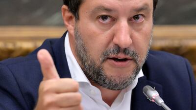 Italy's former interior minister and far-right leader Matteo Salvini. EPA