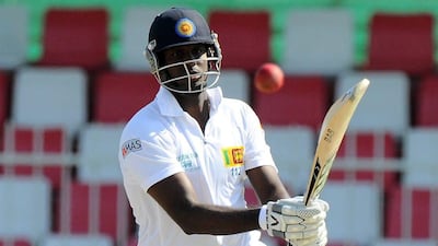 Angelo Mathews scored 91 runs for Sri Lanka in the first innings. Ishara S Kodikara / AFP