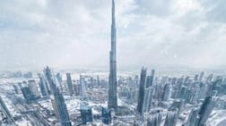 Sheikh Hamdan bin Mohammed shared an image of a snow-covered Dubai on his Instagram account. Photo: Faz3 / Instagram