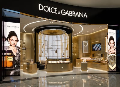 Dolce & Gabbana's beauty store in Dubai Mall is part of a their growth strategy for their beauty business, which was brought in-house four years ago. Photo: Dolce & Gabbana