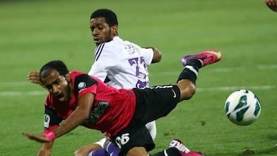 Saturday's game, when Al Ahli hosted Al Ain, went goalless with three minutes to go when the match was abandoned. Satish Kumar / The National