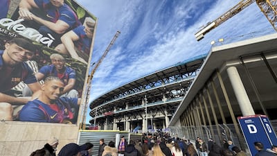 Fans arrive at Camp Nou in Barcelona. All pictures Andy Mitten / The National