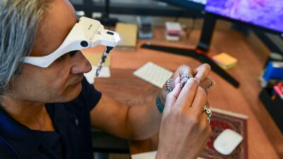 Riaz oversees his designs as they come to life.