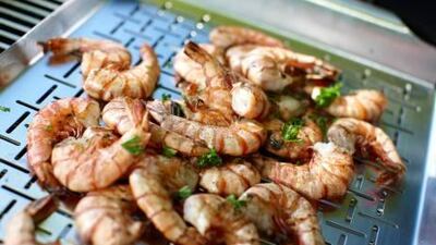 Marinated tiger prawns. Courtesy of Weber-Stephen Middle East