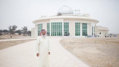 Hasan Al Harriri founder of the Al Thuraya Astronomy Centre. A soft opening is expected in September 15. Anna Nielsen for The National