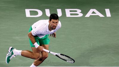 Novak Djokovic serves the ball to Jiri Vesely. AFP