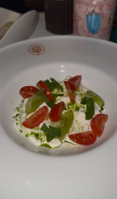 The burrata was creamy and the heirloom tomatoes were tasty. Hala Nasar / The National