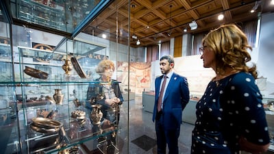 Sheikh Abdullah bin Zayed visits the National Historical Museum in Bulgaria. WAM