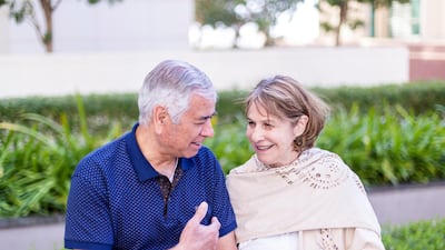 Zakieh, who is Lebanese, and her Palestinian-Jordanian husband Bassem, left Lebanon as they believed their children had no future. Reem Mohammed / The National