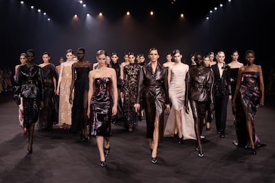 The finale of Elie Saab's autumn/winter 2026 ready-to-wear show in Paris. Getty Images