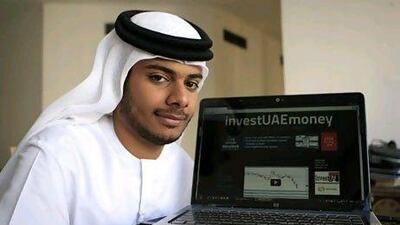 Amer bin Breik launched his website investUAEmoney.com to share technical analysis about stocks. Ravindranath K / The National