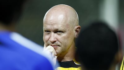 Ivan Hasek prepares to run a training session with Al Ahli in Dubai on July 10, 2011. Mike Young / The National