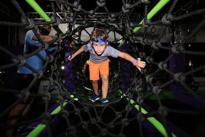 Kids can embark on a Ninja obstacle course
