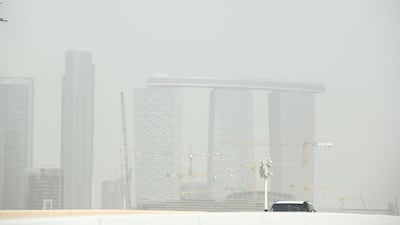 Dusty weather on Al Reem Island. Khushnum Bhandari for The National