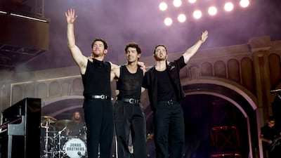 The Jonas Brothers, from left, Nick, Joe and Kevin. Getty