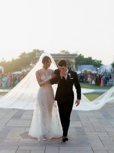 Priyanka Chopra and Nick Jonas married in two ceremonies on Sunday. Nick Jonas / Twitter