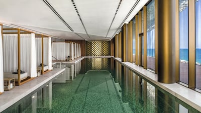 The vitality pool at the new Bulgari Dubai.