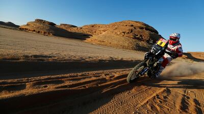 Hero Motosports Team Rally's Paulo Goncalves during Stage 5 on the 2020 Dakar Rally from Al-'Ula to Ha'il Neom - Al-'Ula, Saudi Arabia. Reuters
