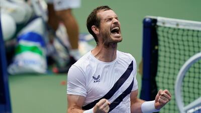 Andy Murray after defeating Yoshihito Nishioka during the first round of the US Open. AP