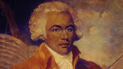 Joseph Bologne, also known as Chevalier de Saint-Georges, was one of the earliest musicians of African ancestry in the world of European classical music. Alamy