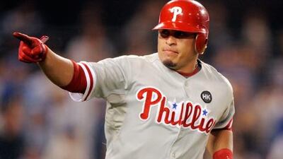 Carlos Ruiz in action for the Philadelphia Phillies.