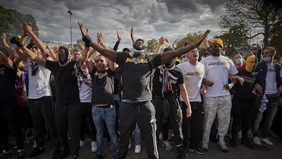 PSG supporters at Parc des Princes. Getty
