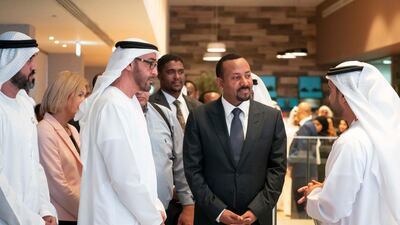 Sheikh Mohamed bin Zayed and Mr Ahmed tour the Special Olympics World Games, Abu Dhabi 2019.