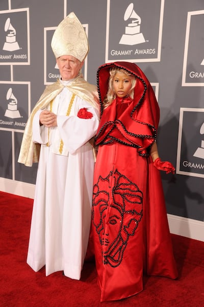 Nicki Minaj arrives at The 54th Annual GRAMMY Awards at Staples Center on February 12, 2012 in Los Angeles, California. Getty Images
