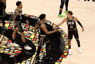 Atlanta Hawks wore special edition 'MLK' jerseys to mark Martin Luther King Day. Reuters