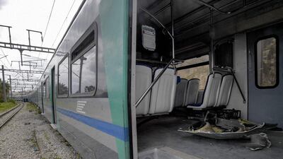 Only one of the trains was carrying passengers.