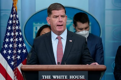 Labour Secretary Marty Walsh at the White House. AP