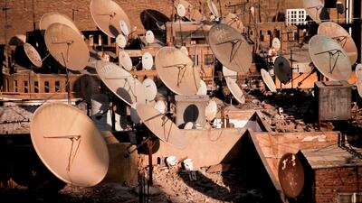 TV satellite dishes in Cairo, Egypt. The explosion in viewership has confirmed the phenomenal success of Turkish soaps in the Mena region. Courtesy of Forest Troop