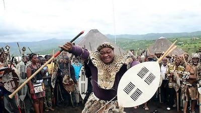 South African President Jacob Zuma dances during a traditional ritual in Nkandla last month to help ensure his victory in a December 18 ANC leadership vote. AFP