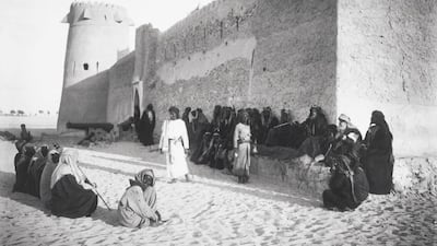 Qasr Al Hosn fort in the early days of Abu Dhabi. Hermann Burchardt / Berlin Museum of Ethnography