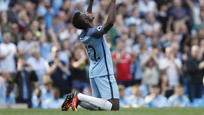 Manchester City’s Kelechi Iheanacho celebrates scoring their second goal against Bournemouth. Carl Recine / Action Images / Reuters