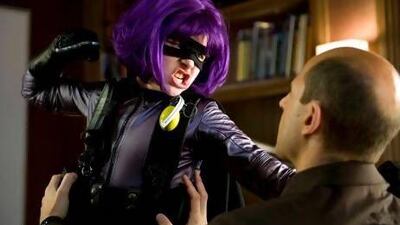 Chloë Grace Moretz as Hit Girl in a scene from Kick-Ass 2. Daniel Smith / AP / Universal Pictures